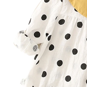 2 gab Gudrs Dot Mazulim Bodysuits Rudens Pavasara Jaundzimušo Meiteņu Apģērbs Mazulim Kāpšanas Uzvalks Bērnu Jumpsuits Baby Girl Apģērbu Ķermeņa Uzvalks