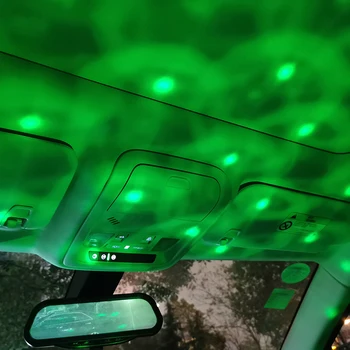 2 Gab LED Atmosfēru Lampas Auto Balss Vadība Atmosfēru Gaismas USB Auto Lukturi, Auto Dekorēšana Atmosfēru Gaismas Naktīs