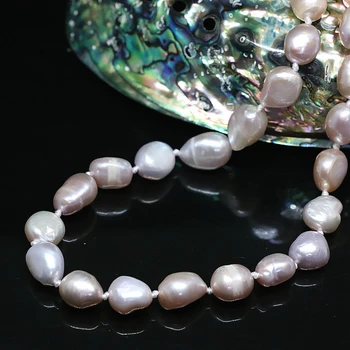 2 stilu dabas brīvformas balta, violeta saldūdens pērle neregulāra krelles sieviešu līgava elegantā kaklarota māte rotaslietas 18inch B1431