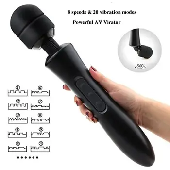 20 režīmiem, Jaudīgu AV zizli Vibratori seksa produkti USB uzlādes Ķermeņa masāža Seksa Rotaļlietas, vibratori Sieviešu Masturbācija