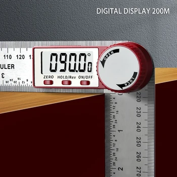 200/300mm Digitālo Leņķa Mērītājs Valdnieks Inclinometer Elektronu Goniometer Transportieris, Leņķa Meklētājs Apjoma Mērīšanas Rīks