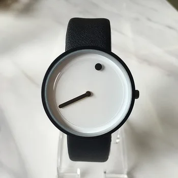 2017 cool black & white Minimālisma stilā rokas pulkstenis bgg radošu dizainu Punkts un Līnija, vienkārši stilīgs kvarca modes pulksteņu dāvanu
