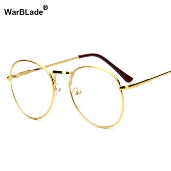 2018 Modes Unisex Brilles Vintage Apaļas Metāla Rāmis Sievietēm Optisko Skaidrs, Len Brilles WarBLade Rāmji, Brilles, Aizsargbrilles,