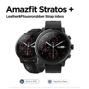 2019 Jaunu Amazfit Stratos+ Professional Smart Skatīties Īstas Ādas Siksna Dāvanu Kastē Safīra 2S Android, iOS Tālruni
