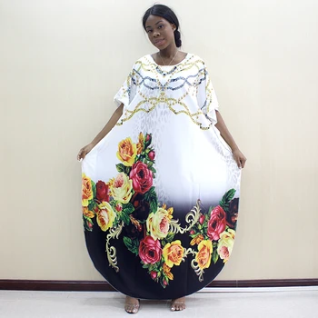 2019 Jaunākajām Kolekcijām Modes Dizaina Dashikiage Ziedi & Rotaslietas Modelis Drukāt Melnā Īsām Piedurknēm Plus Lieluma Kleitas Sievietēm