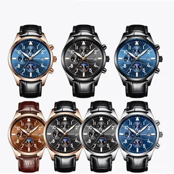 2019 jaunāko dizainu multi-funkciju, pārnesumu sporta niršanas pulksteņu atpūtas modes vīriešu rokas pulksteņi vīriešu Automātiski