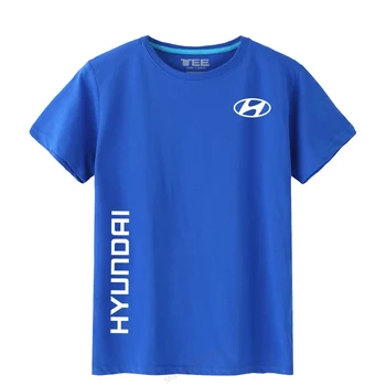 2019 Kokvilnas Classic kokvilnas vasaras vīriešiem Hyundai T-Krekls cilvēks Topi Tee vienkrāsainu T krekls