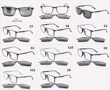 2019 TR90 stikla rāmis ar magnēta klipsi, Saules Brilles Oculos De Sol Dubultās lēcas Pārsegu uz Augšu Saulesbrilles Classic 10pcs/daudz