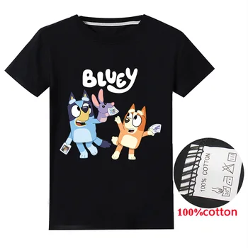 2020. gada Vasaras Zēni bingo bluey T Kreklu Bērnu T-krekls ar Īsām Piedurknēm Topi, t-veida, Bērnu T-krekli Meitenēm, Bērniem, apģērbs Apģērbs