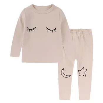 2020 Jaunu Bērnu ar garām Piedurknēm Kokvilnas Pidžamas Karikatūra Bērnu Pidžamas Apģērbu Komplekti Bērniem Drēbes, Uzvalki, Bērnu Meitenes Sleepwear zēns valkā