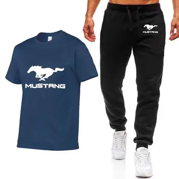 2020 jaunu vīriešu modes vasaras vīriešu T-krekls Mustangs auto logo drukāt hip hop atpūtas kokvilnas ar īsām piedurknēm augstas kvalitātes T-krekls