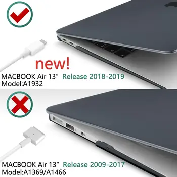 2020 Matēts kristāldzidru Klēpjdators Gadījumā par Jaunu MacBook Pro 13 ar touch bar A2251 A2289 modelis ar Tastatūru vāciņu(Bez dāvanas)