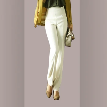 2020 Pavisam Jaunu Sieviešu Modes Bikses Ar Augstu Vidukli Slim Taisni Garās Bikses Elegants Birojs Lady Sieviešu Apģērbs Pantalones