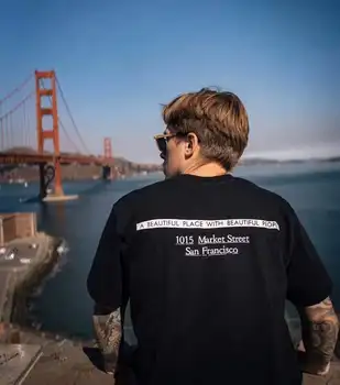 2020ss San Francisco Veikalā, Tikai Apelsīnu Bogo Iespiesti Sievietēm, Vīriešiem ar Īsām Piedurknēm T krekli, t-veida Hiphop Streetwear Kokvilnas T krekls