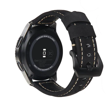 20mm 22mm Īstas Ādas Siksna Samsung Rīku S3 S2 Smart Watch Band Nomaiņa Watchband Samsung Galaxy Skatīties 42mm 46mm