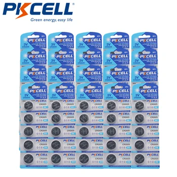 20Pack/100gab PKCELL 3 V Litija Baterija CR2025 BR2025 DL2025 CR 2025 Pogu elementu Baterijas