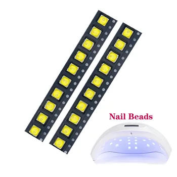 20ps daudz Nagu Lampa ar Pērlītēm 1W UV LED SMD5054 5051 5050 UV LED Lampas 365+395NM LED Diodes Nagu SAULE Mašīna DIY