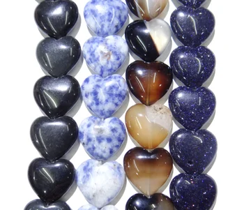 20x20mm Dabiskās Kvarca kristāla Agates Opalite akmens turquoises sirds Krelles par DIY Rotaslietu izgatavošana, kaklarota, kulons 10pcs daļa