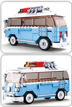 227PCS Pilsētas Lielo Autobusu transportlīdzekļa Saderīgu Tehnika Auto komplekti, Veidošanas Bloku Komplekts Ķieģeļu Automašīnas Modelis Bērniem Izglītības Rotaļlietas