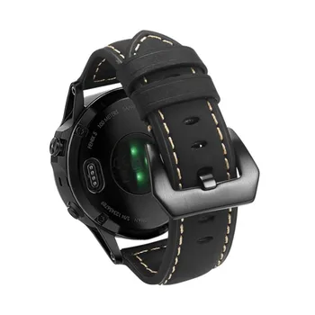 22mm Īstas Ādas Siksna Smart Watch Rokas Joslā Siksnu Garmin Fenix 5/Fenix 5 Plus/Priekštecis 935/Quatix 5(NEVIS Quick Fit)