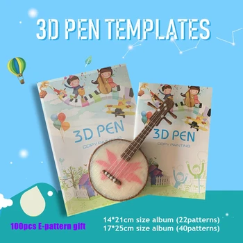 22patterns 40patterns 3D Pildspalva Veidni Raksts, Grāmata, Albums Ar Grafiti Pārklājumu Zīmēšanas Dēļa Myriwell Sunlu 3D Pildspalva Instrumentu Detaļas