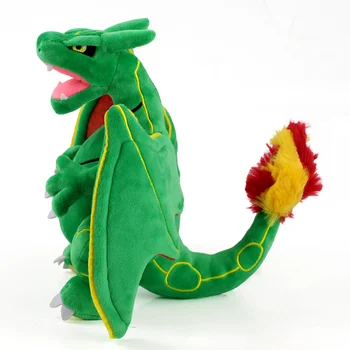 23 cm Karikatūra Rayquaza Plīša Lelle Mīkstu Pildījumu Green Dragon Rotaļlietas