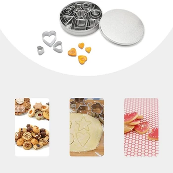 24 Gab. Mini Cookie Cutter Formas Iestatīt Sīkfailu Pelējuma Nerūsējošā Tērauda Mīklas Mīklas Donut Māla, Metāla Cepšanas Veidnes Kūka Pelējuma Rīks