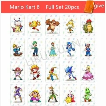 24pcs Legend of Zelda Elpa Savvaļas NFC Spēles Karti Mario Kart 8 Splatoon 2 Ntag215 Frāzi NS Slēdzis WiiU Ādas Vāks