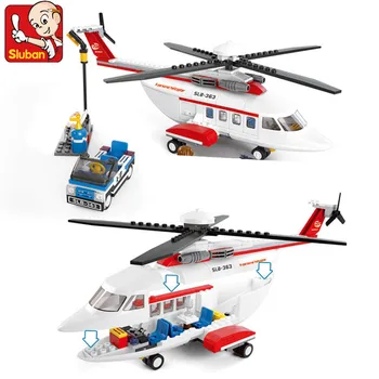 259Pcs Pilsētas Privāto Helikopteru Gaisa Autobusu Plaknes Modeli, Aviācijas Transporta Gaisa kuģu Transportlīdzekļa Radītājs Celtniecības Bloki Komplekti Bērniem Rotaļlietas