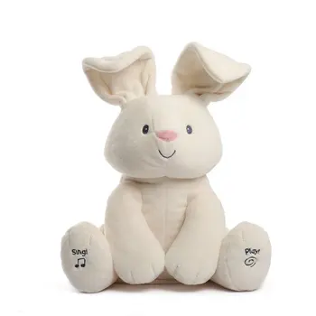 28cm Cute Bunny Elektriskā Plīša Rotaļlietas Mūzikas Plīša Lelle Radošo Smieklīgi Rotaļu Trusis Dziedāšanas Pildījumu Lelles Dzimšanas dienas Dāvanas