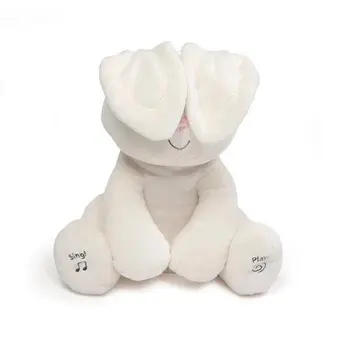 28cm Cute Bunny Elektriskā Plīša Rotaļlietas Mūzikas Plīša Lelle Radošo Smieklīgi Rotaļu Trusis Dziedāšanas Pildījumu Lelles Dzimšanas dienas Dāvanas