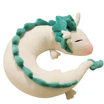 28cm Karstā Ghibli Hayao Miyazaki Anime Plīša Rotaļlieta Dedzīgs Prom Haku Cute Lelle Pildījumu Plīša Rotaļlieta U-Formas Kakla Spilvens Ziemassvētku Dāvanu