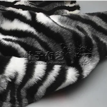 2cm gari mati luksusa plīša audums mākslīgā tiger drukāt mākslīgās kažokādas apģērbs rotaļlietas spilvenu DIY auduma pusi metru