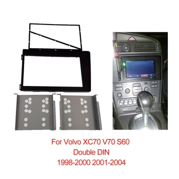 2DIn Auto Radio Fascijas Volvo V70 XC70 S60 1998-2000 2001-2004 DVD Stereo Dash Rāmja Montāžas Plates Montāža Apdare Komplekts
