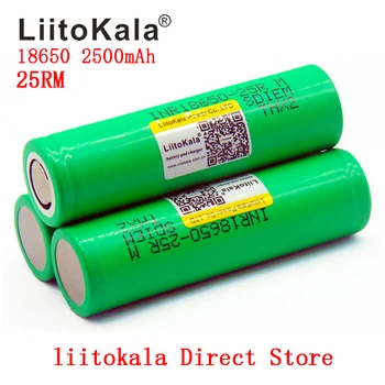 2GAB 18650 LiitoKala Sākotnējā 18650 25R M INR1865025R 20A gāzizlādes litija baterijas, 2500mAh Akumulatora