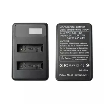 2gab AHDBT-401Batteries + LCD USB Slots Dual Lādētāju GoPro Hero 4 bateria Rīcības kameru Piederumi