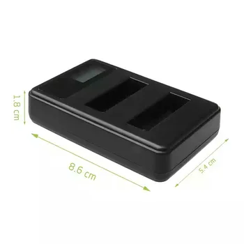 2gab AHDBT-401Batteries + LCD USB Slots Dual Lādētāju GoPro Hero 4 bateria Rīcības kameru Piederumi