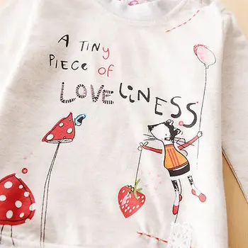 2gab bērniem, Bērnu Gadījuma Meiteņu Tops +Džinsa Džinsi Bikses Kopa Tērpiem Pavasara Rudens Drēbes