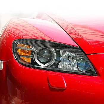 2gab Lampas, Uzacu Oglekļa Šķiedras priekšējo Lukturu Izturīgs Praktisku Personību, Uzacis, Plakstiņi Apdares Uzlīmes Mazda RX8 no 2004. līdz 2008. gadam