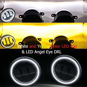 2GAB Led Angel Eye DRL par Mitsubishi Montero Shogun Pajero 2008. - 2011. gadam 2012 2013 LED Miglas Lukturi Objektīvs Dienas Gaismas lukturi