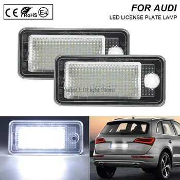 2gab LED numura zīmju Apgaismojums Numura zīmes Lukturis Audi A3/S3 A4/S4 B6 B7 RS4 B7 A6/S6 A5, S5, Kabriolets/Cabriolet Q7 A8/S8 D4 RS4