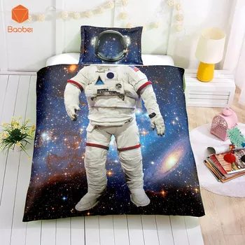 2gab Zvaigžņotām debesīm astronauts Gultas Komplekts Spilvendrānas Segu Segtu Princese kleita Sega Vāks Bērniem, gultas Pārklāji Sj247