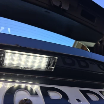 2x 12V SMD Balta Gaisma Canbus 18 LED numura zīme Lampas Vauxhall Opel Astra Corsa D Astra H, Zafira B