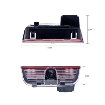 2X LED Auto Pieklājīgi Durvju Lukturi VW Volkswagen CC T-ROC Golf 5 6 7 Sharan 7N Passat B6 B7 B8 Tiguan EOS R līnijas Gaismas Projektors