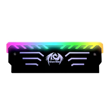 3 pin RGB Atmiņas Veste LED 256 Krāsas Gaismas Efektu Anoda Alumīnija Dzesētāja Siltuma Izlietne, Dzesēšanas Vest Uz DIY PC Spēles DDR3 RAM DDR4