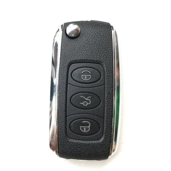 3 Pogas Flip Locīšanas Taustiņš Vāciņa Piekariņu Bentley Nomaiņa Tālvadības atslēgu tukšu čaulu gadījumā Automašīnas atslēga