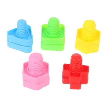 32pcs Montessori Skrūves Celtniecības Bloki, Plastmasas Ielikt Blokus Riekstu Formas Rotaļlietas Izglītojošās Rotaļlietas Meitenēm Bērnu Rotaļlietas Zīdainis, Zīdaiņu Rotaļlietas