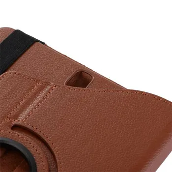 360 Grādu Rotējoša Litchi PU Leather Flip Cover Case for Samsung GALAXY Tab S3 T820 T825 SM-T825C 10.1 collu Būtiska Planšetdatoru