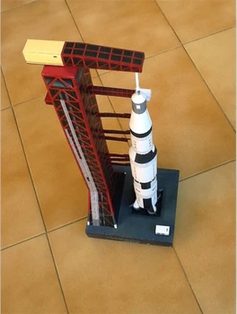 37cm Saturn V Raķeti, Papīra Paraugs DIY Puzzle Rokasgrāmata Kosmosa 3D Origami Papīra Mākslas Rotaļlieta Puika Dāvanu