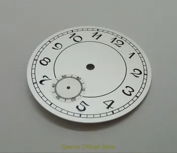 38.9 mm GEERVO modes sterilā Numuru white dial fit 6498 kustību Vīriešu watch dial 15